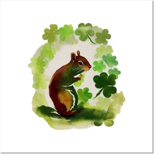 St Patrick's Day Squirrel Posters and Art